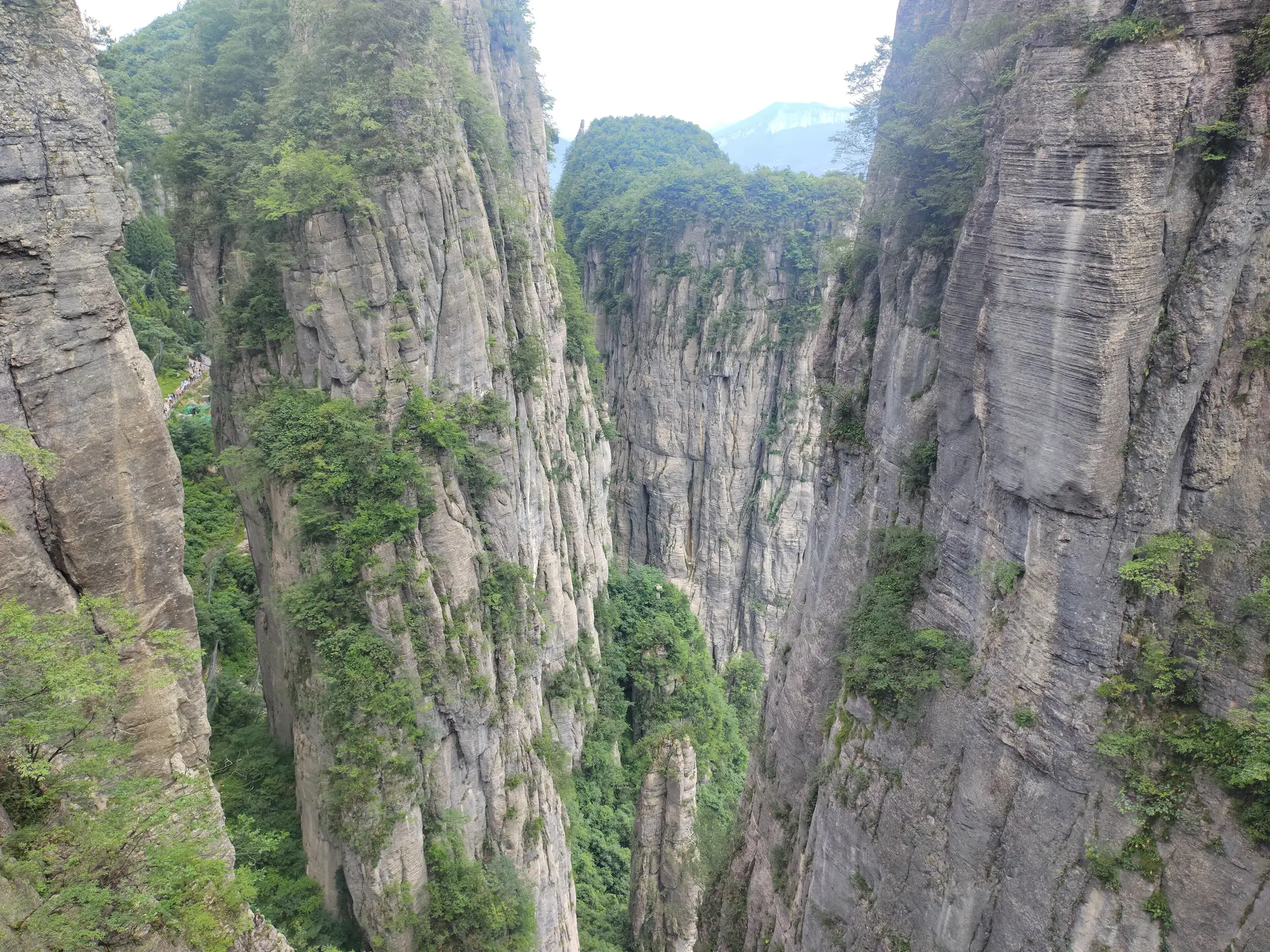 恩施大峡谷的垂直岩壁