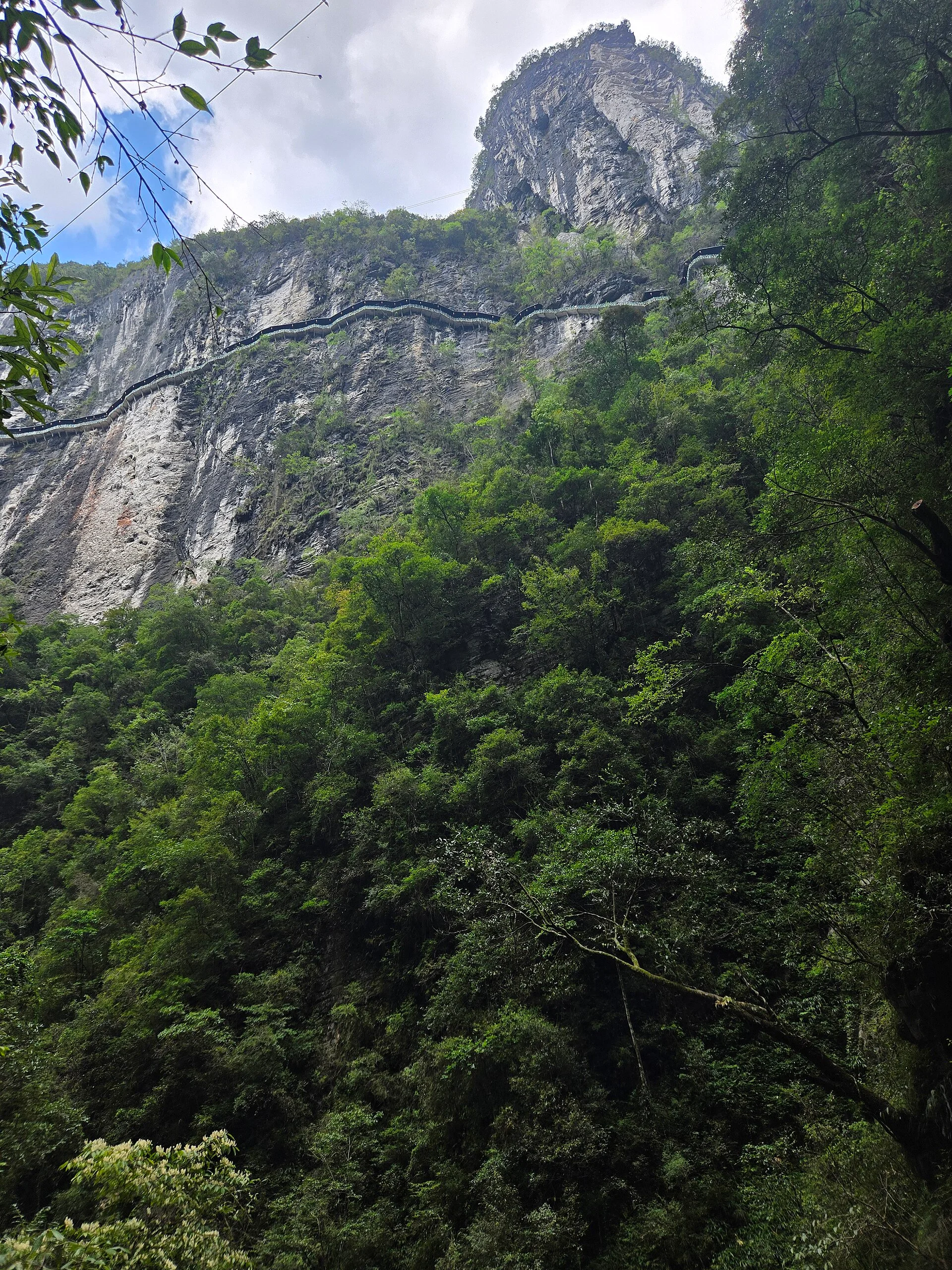 屏山峡谷清澈水道